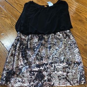 J. Taylor cocktail dress.  Size 14, black/sequins.